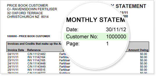 How to find your customer number.